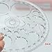 XIUOYN 5 Pcs Circles Template Ruler 360 Degree Protractor Math Protractor Circles Protractor Circles Stencil