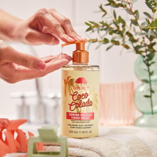 Image of Tree Hut Serum Infused Hand Wash, Coco Colada, 11 Fl Oz | Nourish & Hydrate Hands with Strengthening Skin Care, Long Lasting Scent, Cleanse & Lock in Moisture