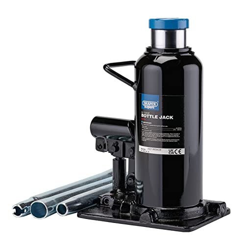 Image of Draper 99770 Hydraulic Bottle Jack, 20 Tonne, Black, Heavy Duty Commercial and Industial Lifting Tool