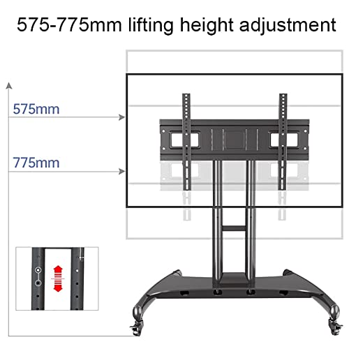 Soporte universal para TV de piso con ajuste vertical y rotación de 90° miniatura 5