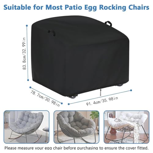 Funda para silla de exterior impermeable con cordón ajustable 6