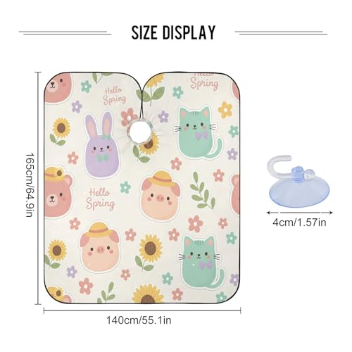 Capa de Corte Kawaii Spring Waterproof para Barbería miniatura 3
