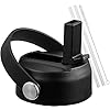 FLORAPELL Straw Lid for Hydro Flask Wide Mouth Water Bottles, Top Lids with Straw Compatible with Hydro Flask 32 40 oz, Replacement Cap Wide Mouth Straws Flip Lid Flex Handle