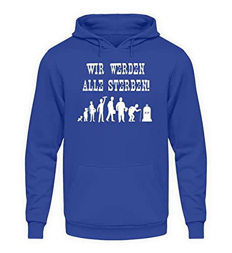 Sweat à capuche imprimé bleu taille S vêtement streetwear humour noir