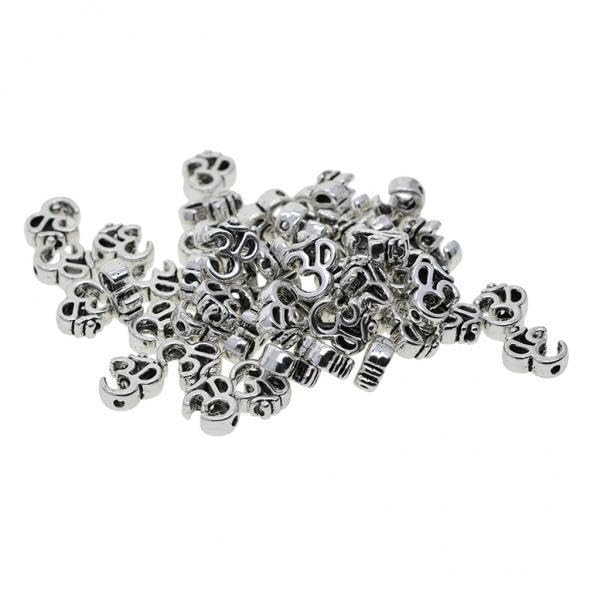 SNAPPSY 3x50 Pieces Antique Silver Om Charms Meditation Jewelry Yoga Spacer Beads-image-25