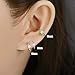 2Pcs 18G Hypoallergenic Cartilage Earrings for Women & Men 316L Surgical Steel Huggies Earrings for Sensitive Ears, Lightweight Mini Thin Jewelry for Tragus/Helix/Nose Multiple Piercing Opal Earrings