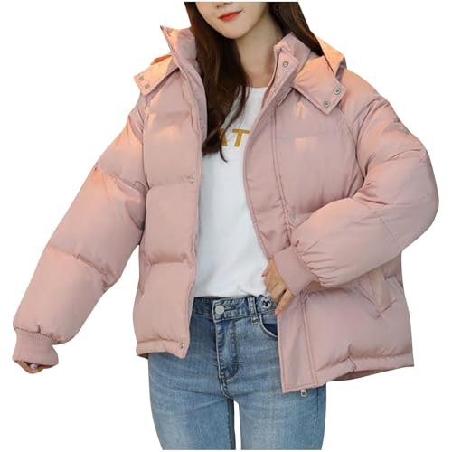 Hesxuno Womens Puffer Coat Thicken Short Puffer Jacket Winter Stand