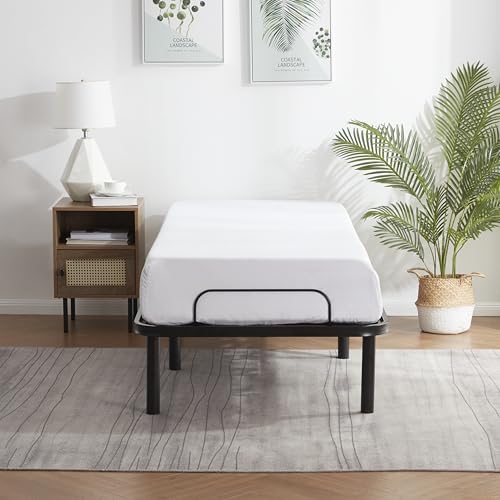 Image of Nestl G50 Motorized Adjustable Bed Frame, Twin XL Size Base | Electric bed base featuring wireless remote control, head and foot incline adjustments and zero gravity settings.