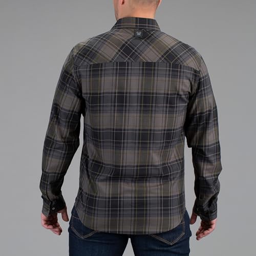 Vortex Men's Trail Call Tech Flannel Shirts - Mechanical Stretch, Moisture Wicking, Underarm Gusset4