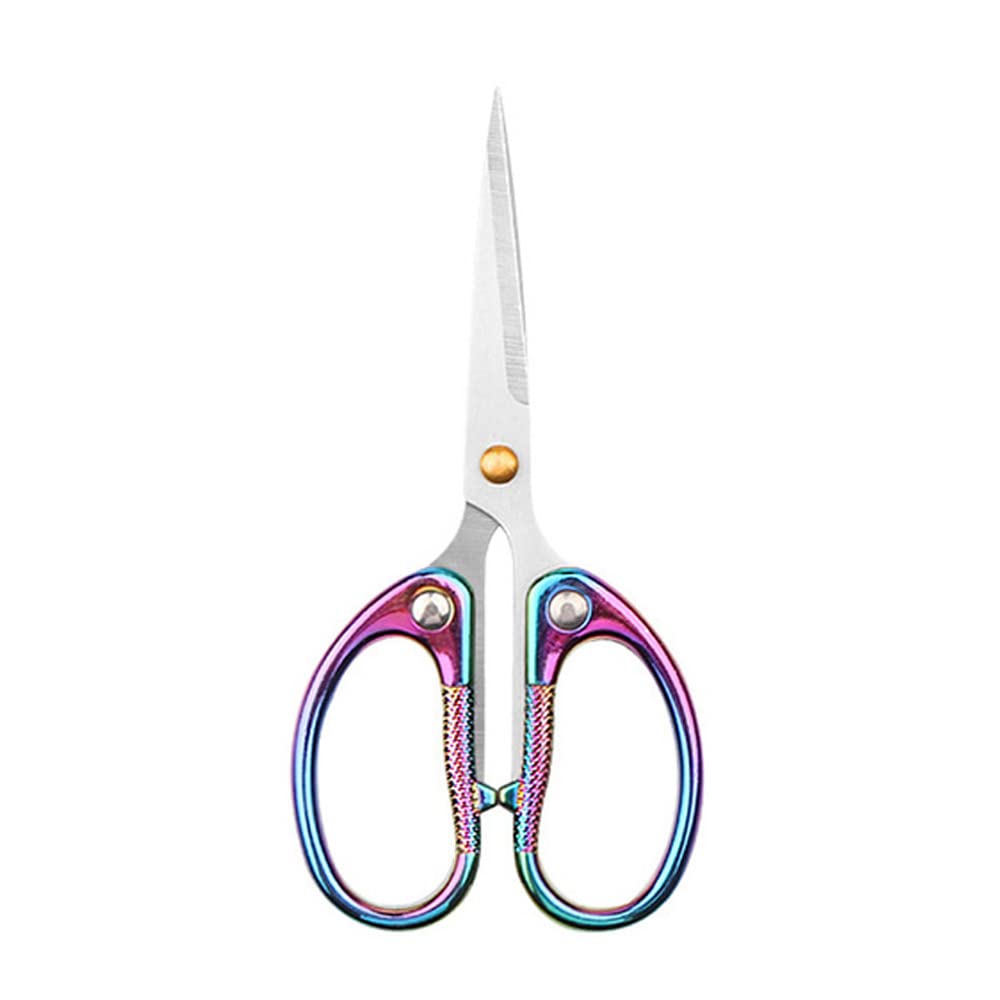 Tijeras de oficina, tijeras de cuchilla ultra afiladas, tijeras afiladas, resistentes para oficina, hogar, escuela, suministros de manualidades, tijeras multiusos, 5 pulgadas, coloridas
