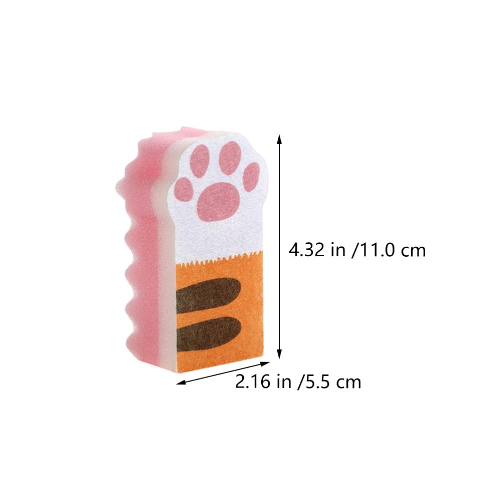 Tomaibaby Cat Paw Sponge Thickened Kitchen Cleaning Sponge for Dishwashing and Pots Non-Scratch Durable 3 Pack - Image 3