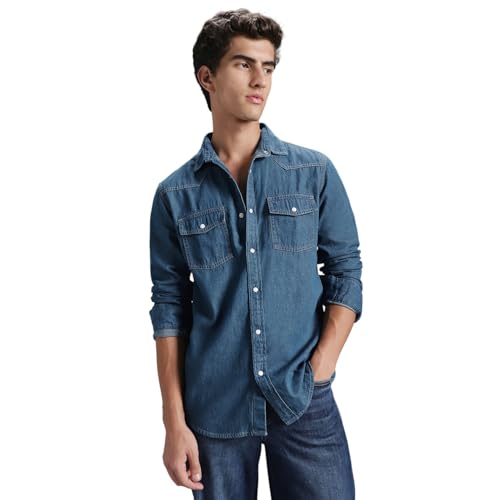Image of INKD Men's Regular Fit Shirt - 100% Cotton | Casual Shirts for Men | Full Sleeve
