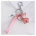 Netter Schlüsselbund 1 stück, 10 Arten Kreative Cartoon Geometrische Facettierte Dinosaurier Panda Puppe Keychain Paar Auto Tier Schlüsselanhänger Rucksack Hängen Geschenk Cartoon (Color : Pig)