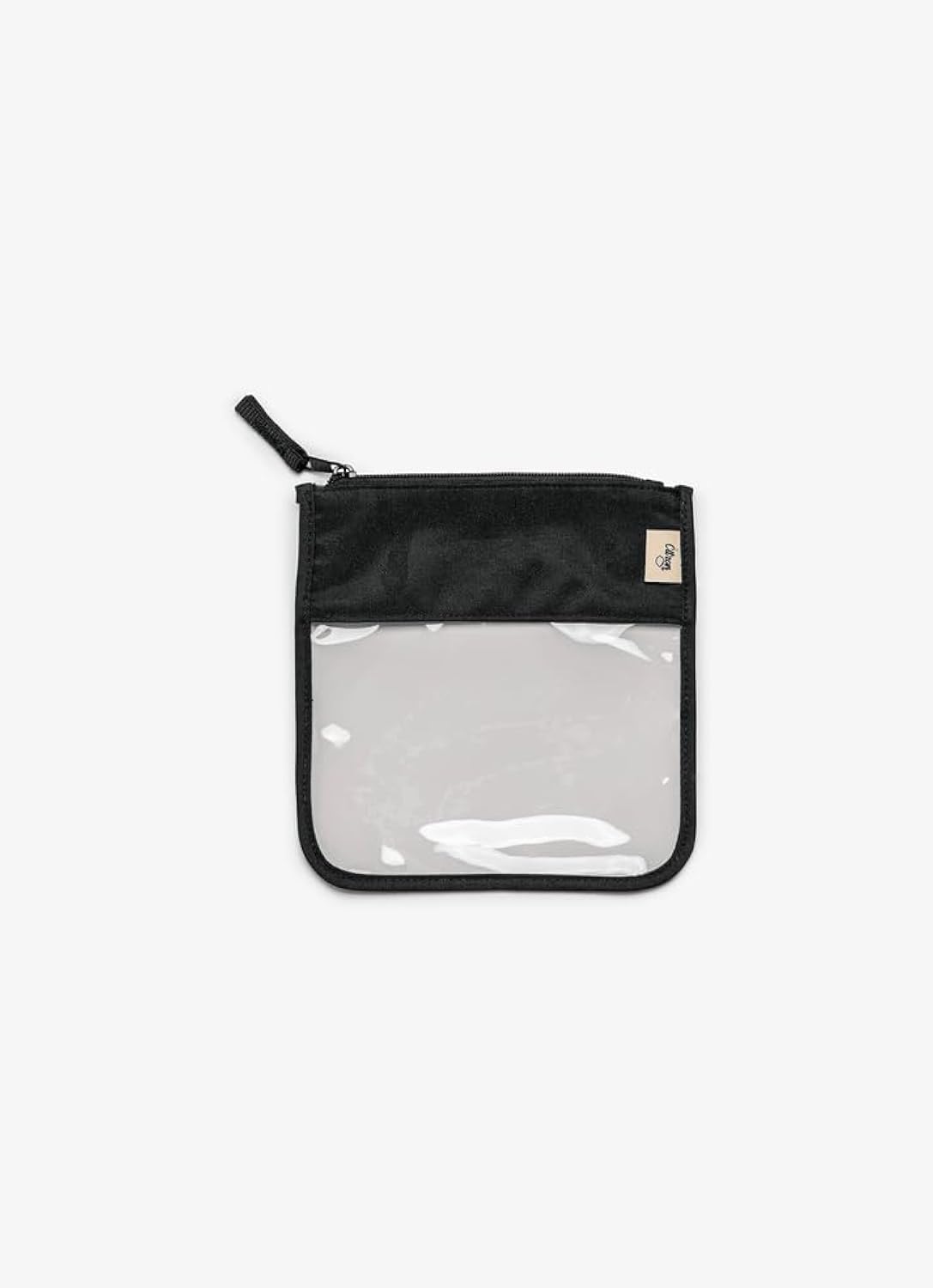 Citron - Clear Zipper Pouch - Small - Black