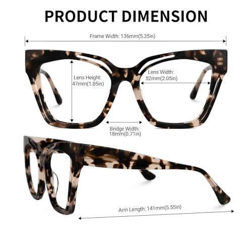 Image of Zeelool Vintage Cat Eye Blue Light Blocking Glasses for WomenDomena ZJGA814740-03 Tortoise