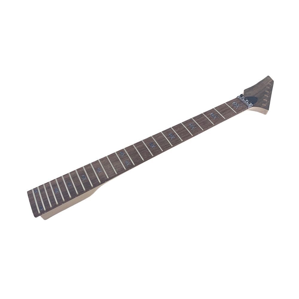 Gryf gitary 24 progi 25.5 cala odwrócona głowica drewno klonowe śruba na pięcie płetwa rekina wkładka DIY gitara