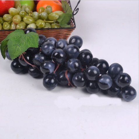 4 Racimos De Uvas Artificiales – Colores Negro, Rojo, Verde Y Morado Para Decoración
