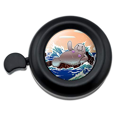 GRAPHICS & MORE Waving Manatee Mermaid On Rocks and Waves Funny Bicycle Handlebar Bike Bell