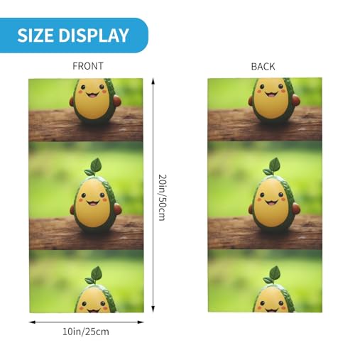 cute avocado Printed Multifunctional sports headscarf Headband, face mask, wristband2