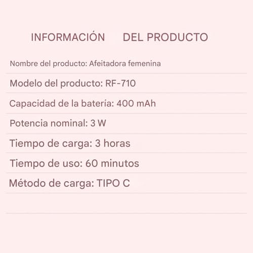 Recortadora corporal recargable con cabezal para zonas delicadas 4