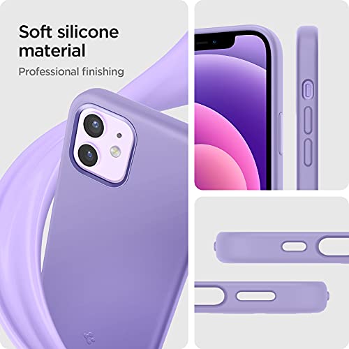 Image of Spigen Sillicone Fit Back Cover Case Compatible with iPhone 12 and iPhone 12 Pro - Iris Purple