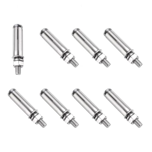 PATIKIL Tornillos de Expansión M6 x 50mm 8 Piezas Acero Inoxidable 304 para Anclaje de Manga en Pared de Hormigón Ladrillo Tablaroca Aire Acondicionado Plateado