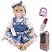 ZIYIUI Bambola Reborn Femmina 22 Pollici 55cm Silicone Morbido Vinile Guardando la Vita Reale Realistico Fatto a Mano Giocattoli delle Neonate Regali di Compleanno Bocca Magnetica Reborn Doll
