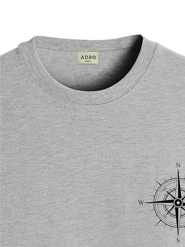 Image of ADRO Unisex 100% Cotton Regular Tshirt | Printed | Graphic Printed | Chest Printed
