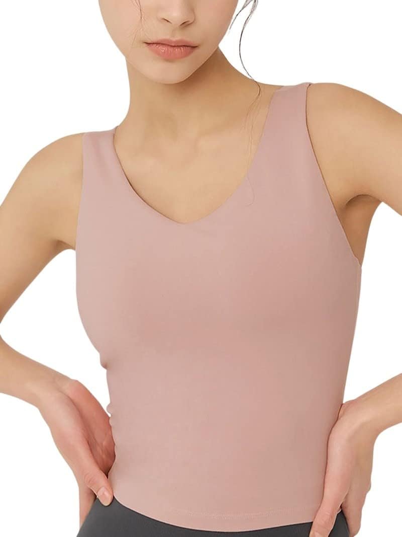 [XEXYMIX] ヨガウェア トップス パッド付き ブラトップ タンクトップ ノースリーブ レディース XT4369G