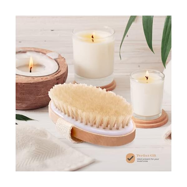 Dry-Skin-Body-Brush-Improves-Skins-Health-and-Beauty-Natural-Bristle-Remove-Dead-Skin-and-Toxins-Cellulite-Treatment-Improves-Lymphatic-Functions-Exfoliates-Stimulates-Blood-Circulation Dry Skin Body Brush - Improves Skin's Health and Beauty - Natural Bristle - Remove Dead Skin and Toxins, Cellulite Treatment, Improves Lymphatic Functions, Exfoliates, Stimulates Blood Circulation