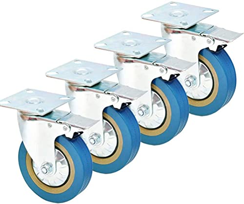 Roue à roulettes en polyuréthane non marquant Wefond 3" avec frein total