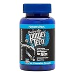 NaturesPlus Power Teen for Him - Tasty Plant Based Chewable Multi Vitamins and Minerals for Teen Boys - Vegan, Gluten Free - 60 Wild Berry Flavour Tablets