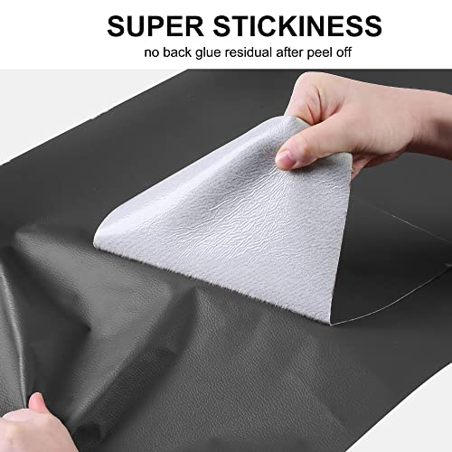 Image of YAFLC Leather Repair Patch for Furniture, 4 inch x 63 inch Self-Adhesive Kit, Vinyl Tape for Car Seat, Sofa, Jackets, Couches, Chair - Dark Grey