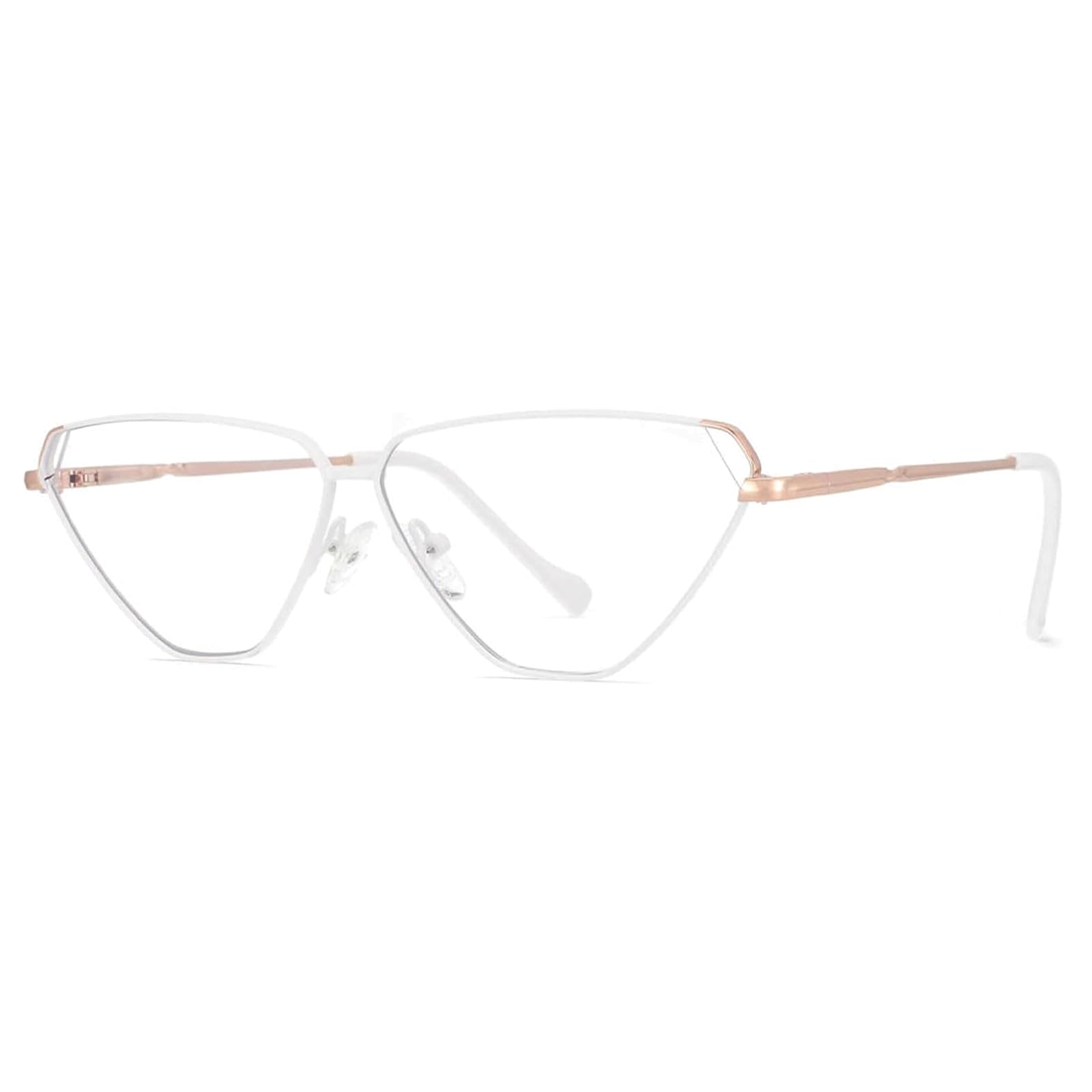 Montura de gafas elegante para mujer, montura de gafas de ojo de gato, óptica, antiluz azul, montura de gafas de aleación para viaje