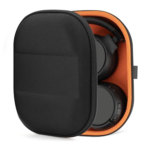 Geekria Estojo para fones de ouvido Shield compatível com JBL Tune 660NC/510BT/500BT, Jr 310BT, bolsa de transporte rígida de substituição com armazenamento de cabos (preta)