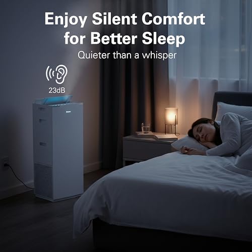 Image of Daikin MCKB70YSAU Room Air Purifier for Home, HEPA, Activated Carbon, Pre-Filter and UVC LED Light, Zero Ozone Product, CARB Certified, 12.5 x 12.5 x 30 in