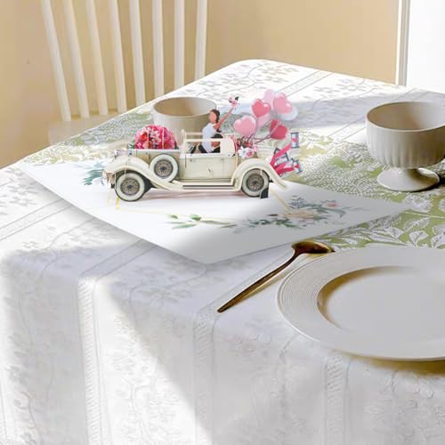 YEVIOR 3D Pop Up Hochzeitskarte Elegant,Just Married Hochzeitsgrußkart mit Braut und Bräutigam, Verlobung, Brautparty, Frisch Vermählte, Hochzeitsglückwünsche