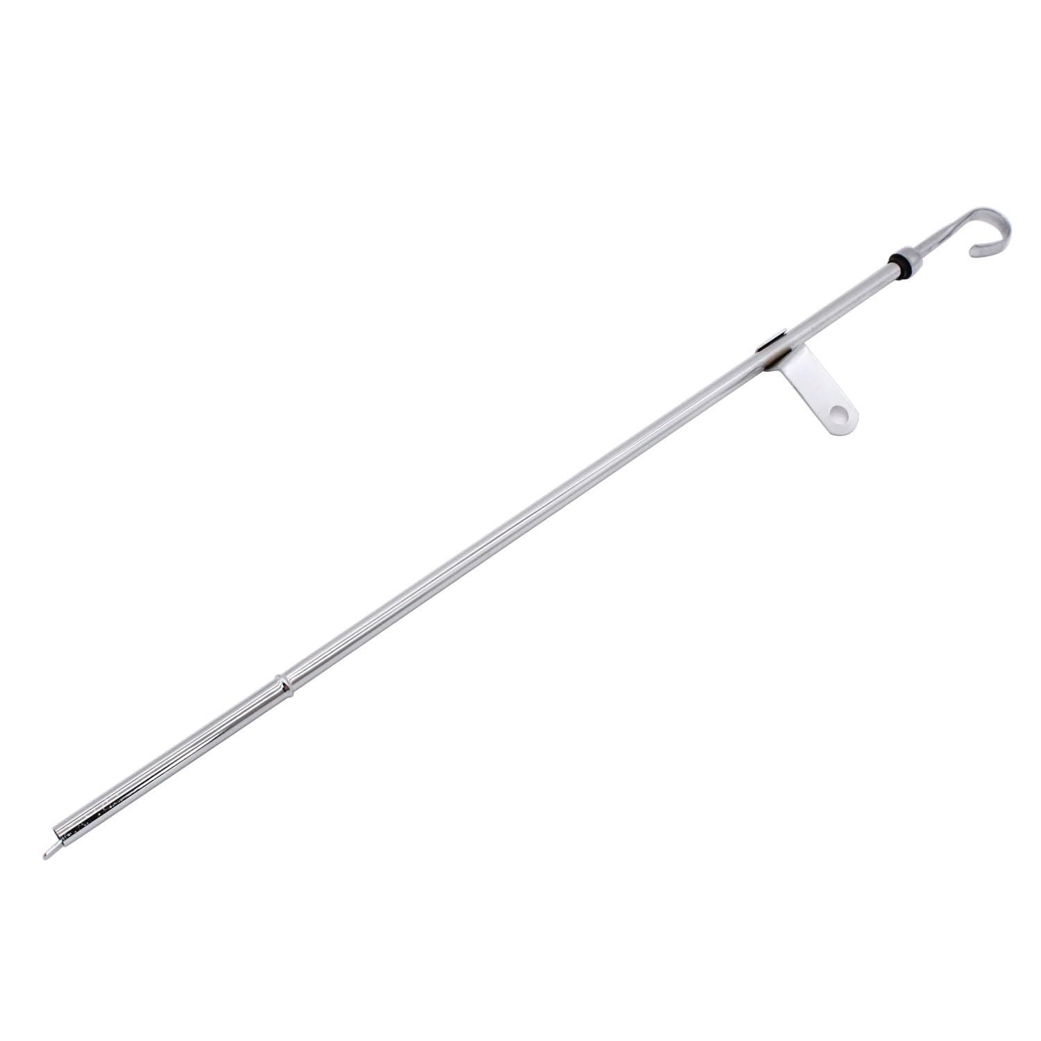 View 1 of 1 PC SHLPDFM Chrome 21" Silver Engine Oil Dipstick W/Billet Handle S4958 Compatible with 1965-90 Big Block Chevy 396-454