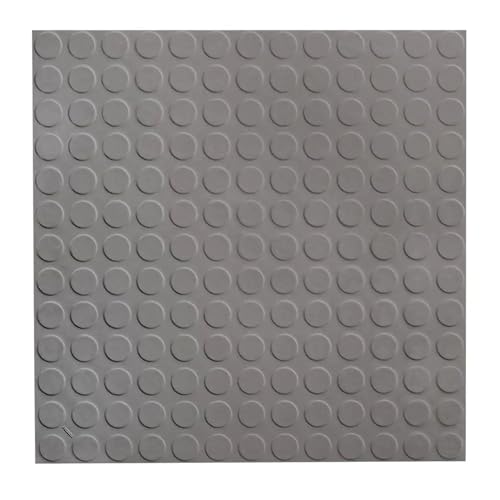Dark Gray Rubber Tile Low Profile Circular Design 50cm