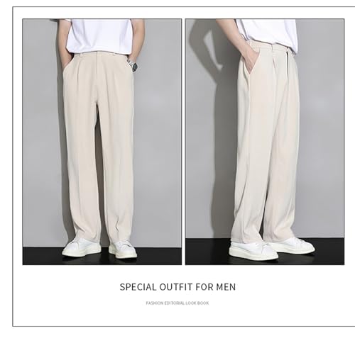 Fleurosta Stretch Waist Ice Silk Pants Super Stretch Ice Silk Comfort Dress Pants for Men All-Day Comfort Breathable3