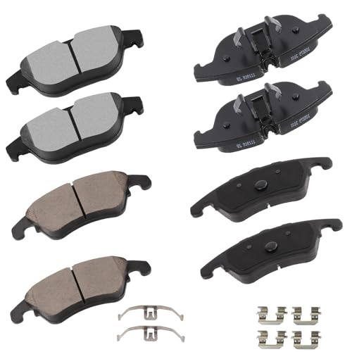 Image of CCIYU Front Rear D1342 D1341 Brake Pads Fit For 2014 For Mercedes-Benz For C250,2013-2014 For C300,2008-2014 For C350,2010-2014 For E350,2017 For E400,2010-2011 2017 For E550, Disc Brake Pad Set 8PCS