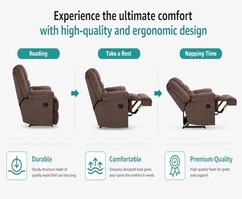 Image of Torque - Mikkel Recliner Sofa 2 Seater with Cup Holder- Dark Brown | Leatherette 2 Seater Recliner with Center Console & Cup Holder | Two Recliners Chair for Home