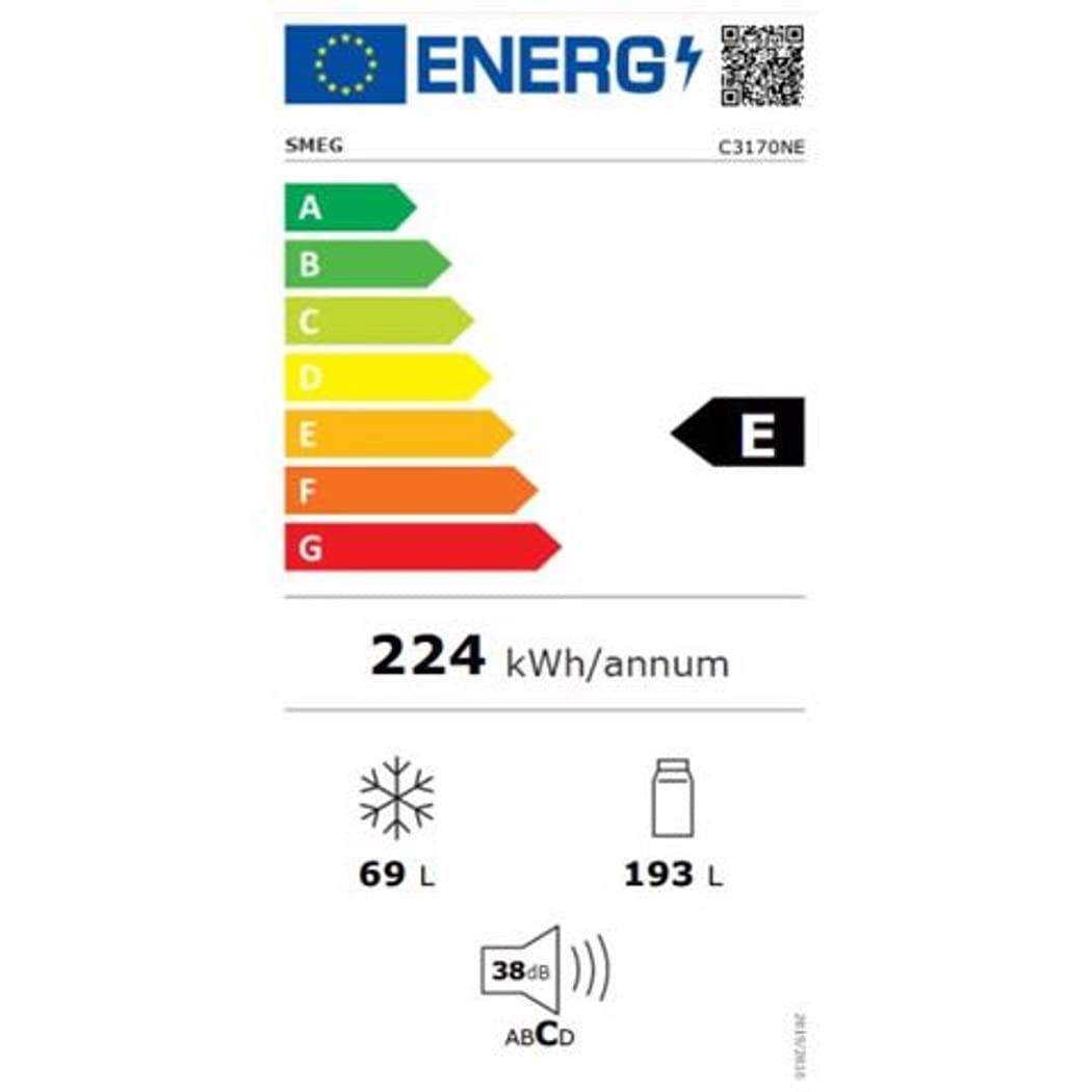 Smeg FRIGO INCASSO COMBINATO 270LT H177 VENTILATO/NO FROST LED INVERTER - E C3170NE