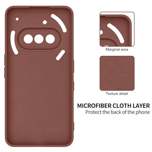 Image of FIRST MART Matte Silicone Back Cover for Nothing Phone 3A - Brown