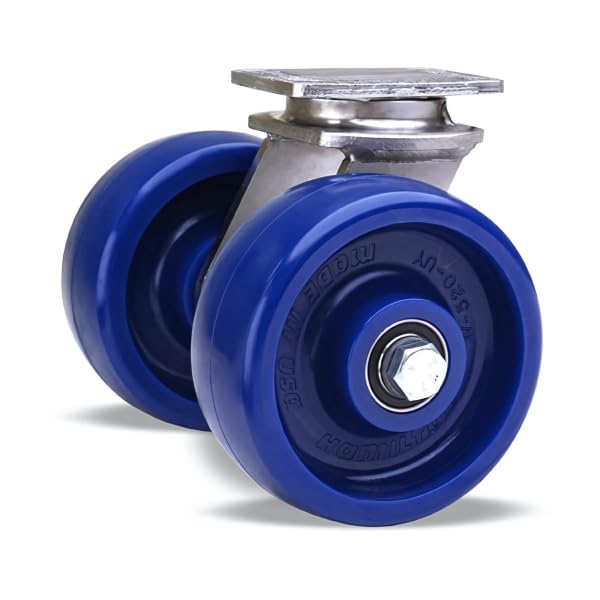 Hamilton 750 lbs. Stainless Steel Dual Wheel Swivel Caster - 5" Unilast Wheels with Precision Sealed Bearings