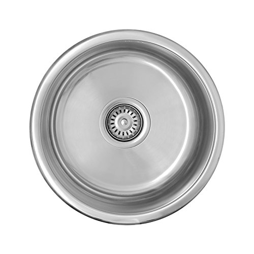 ENKI Lavello a incasso 1 vasca rotonda acciaio