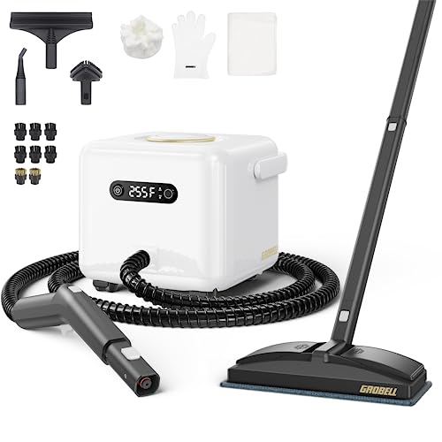 GROBELL Steam Cleaner: 50s Fast Heat-up Multi Portable Handheld Deluxe Steamer Mop Machine for...