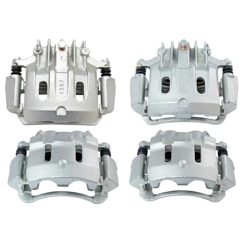 Image of TRQ Front & Rear Brake Caliper Set Compatible with 2000-2005 Ford Excursion 2000-2004 F-250 Super Duty F-350 Super Duty