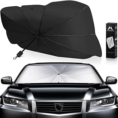 Windshield Sun Shade Umbrella, Car Sun Shade Windshield Foldable UV Ray Reflector, Car Windshield Sun Shade Cover Visor for Auto Trucks SUV Keeps Vehicle Cool Heat Insulation Protection(53*27.5"Small)