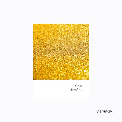 Image of Hemway Automotive Metal Flake Glitter FINE 1 /64 inch 0.015 inch 0.4mm 375 microns Paint Additive Metal Flake 100g for use with Car Bike Van Truck Wagon Automotive Spray and Spray Painting (Gold)